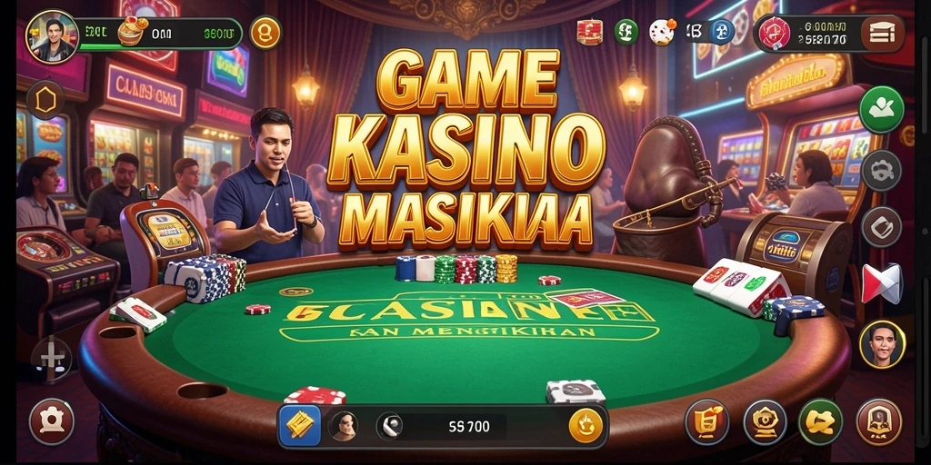 Screenshot gameplay 55RT menampilkan kombinasi permainan kasino yang menarik.