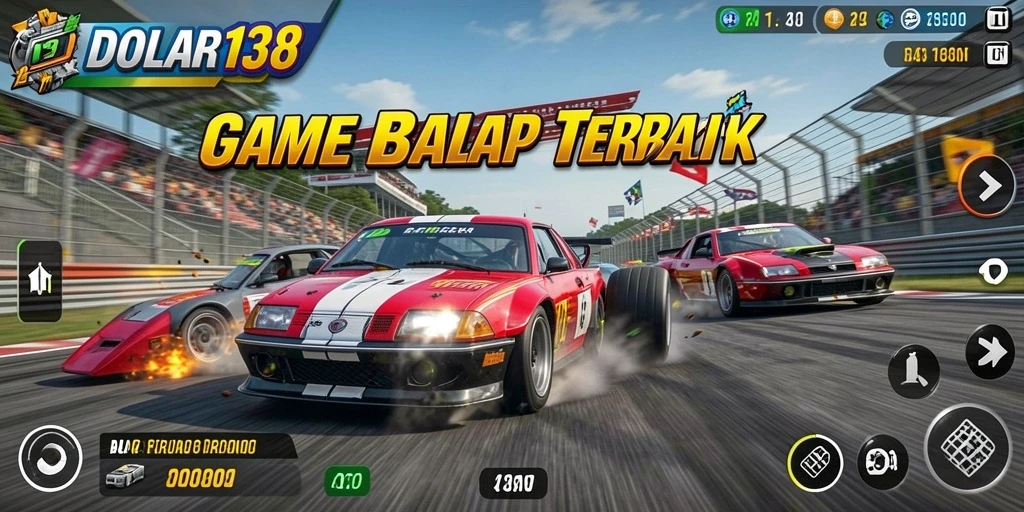 Gameplay DOLAR138 yang penuh aksi dan seru di trek balap.