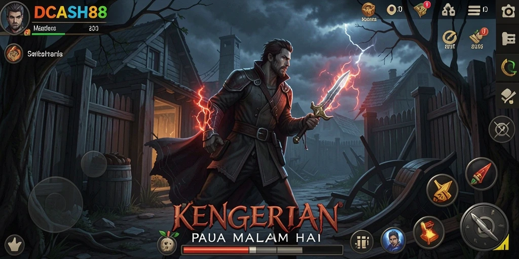 Tangkapan layar menampilkan suasana mencekam dalam game Horror IDCASH88.