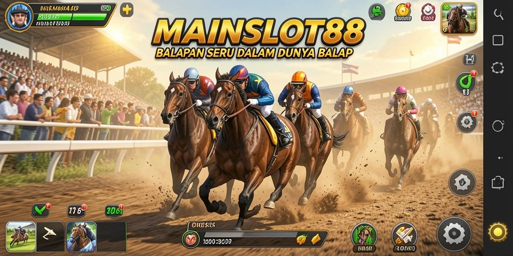 Tampilan gameplay balap yang mendebarkan dalam MAINSLOT88.