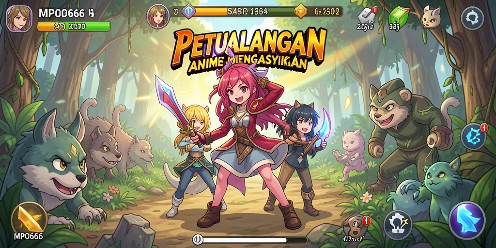Tampilan screenshot MPO666 dengan aksi seru gameplay Anime.