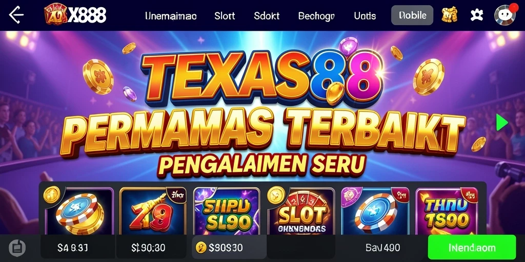 Tampilan menarik dari gameplay TEXAS88 yang menampilkan slot penuh warna.